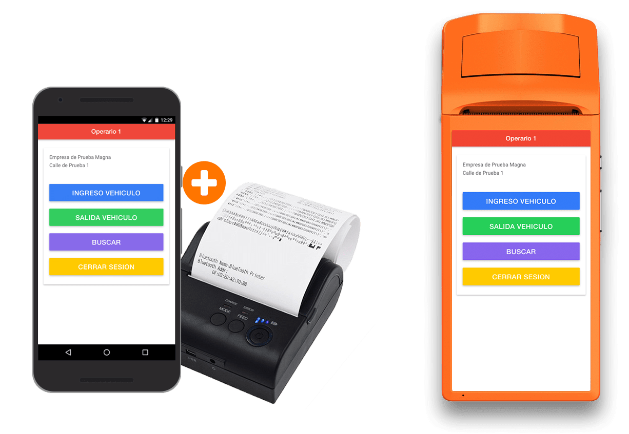 Android Devices Gestion Parking